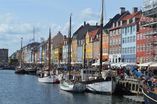 pexels-photo-416024-416024 Vibrant waterfront scene of Nyhavn harbor with historic buildings and boats in Copenhagen.